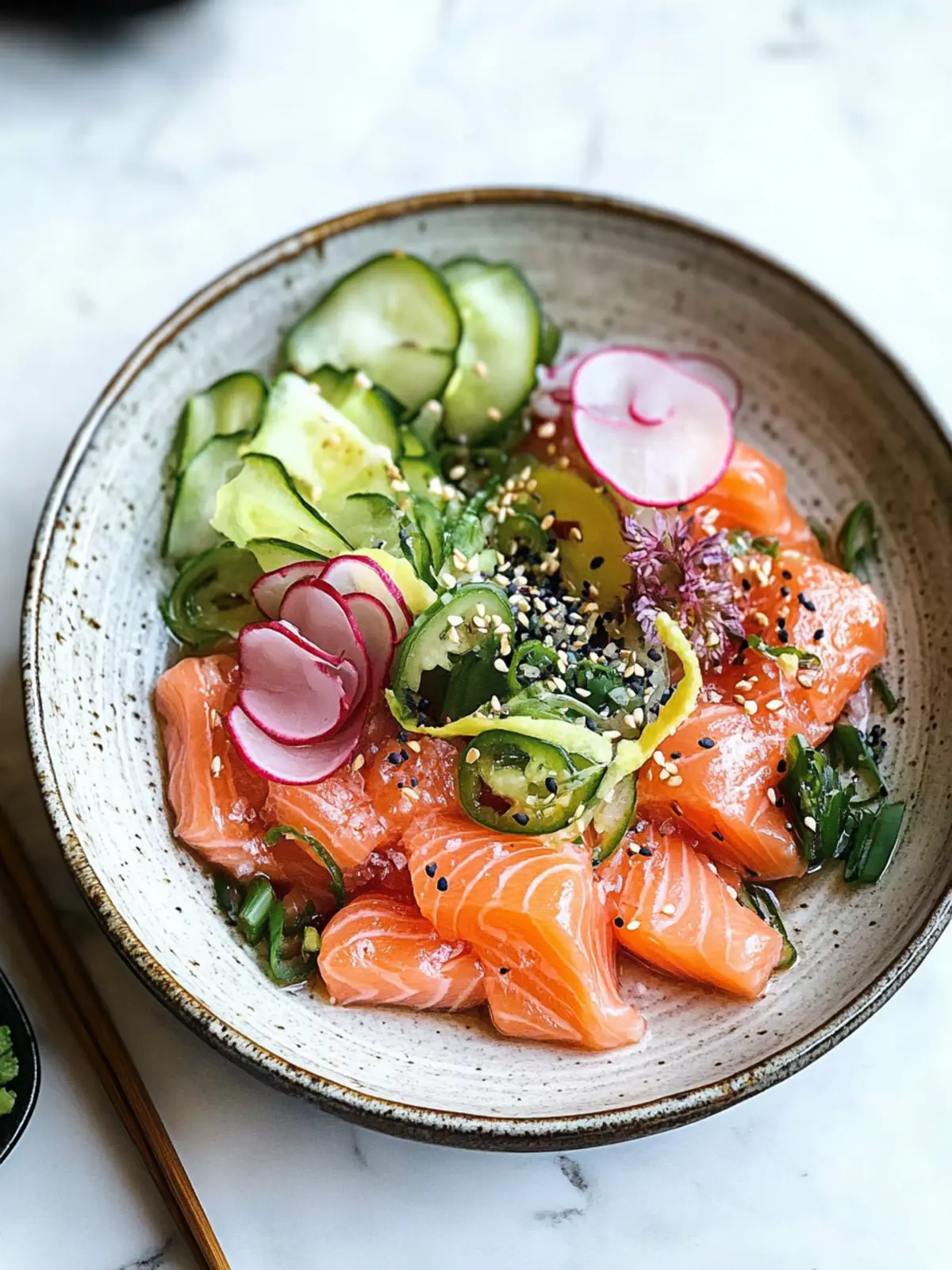 Miso Soy Salmon Sashimi Bowl in Just 15 Minutes! 4 Miso Soy Salmon Sashimi Bowl