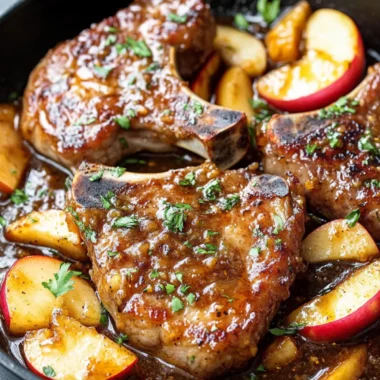 Savory Honey Mustard & Apple Pork Chops in One Pan 9 Honey Mustard & Apple Pork Chops