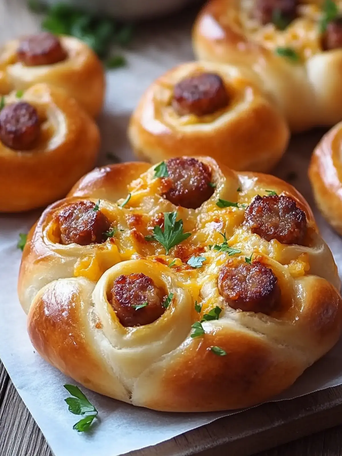 Flower Buns with Cheese and Sausage You'll Love to Make Today 3 Flower Buns with Cheese and Sausage