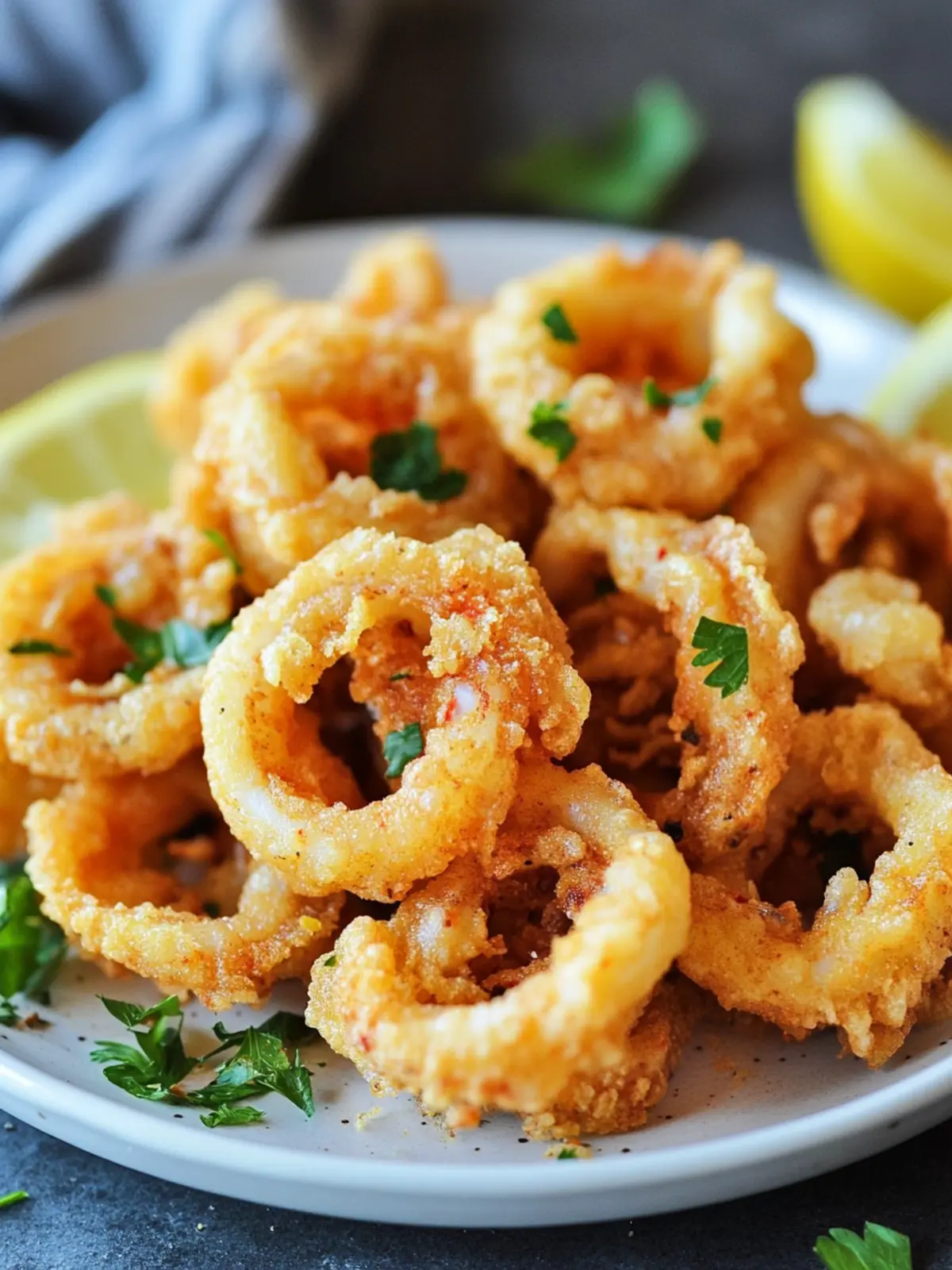 Crispy Fried Calamari with Spanish Paprika and Zesty Lemon 4 Fried Calamari with Spanish Paprika and Lemon