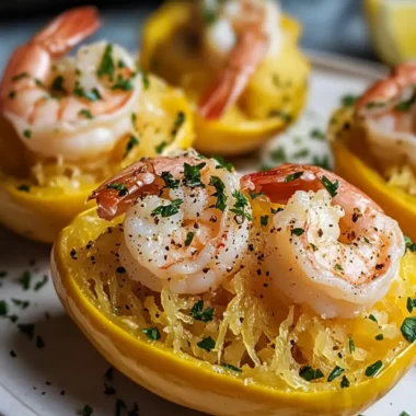 Healthy Shrimp Scampi Stuffed Spaghetti Squash Shells Delight 10 Healthy Shrimp Scampi Stuffed Spaghetti Squash Shells