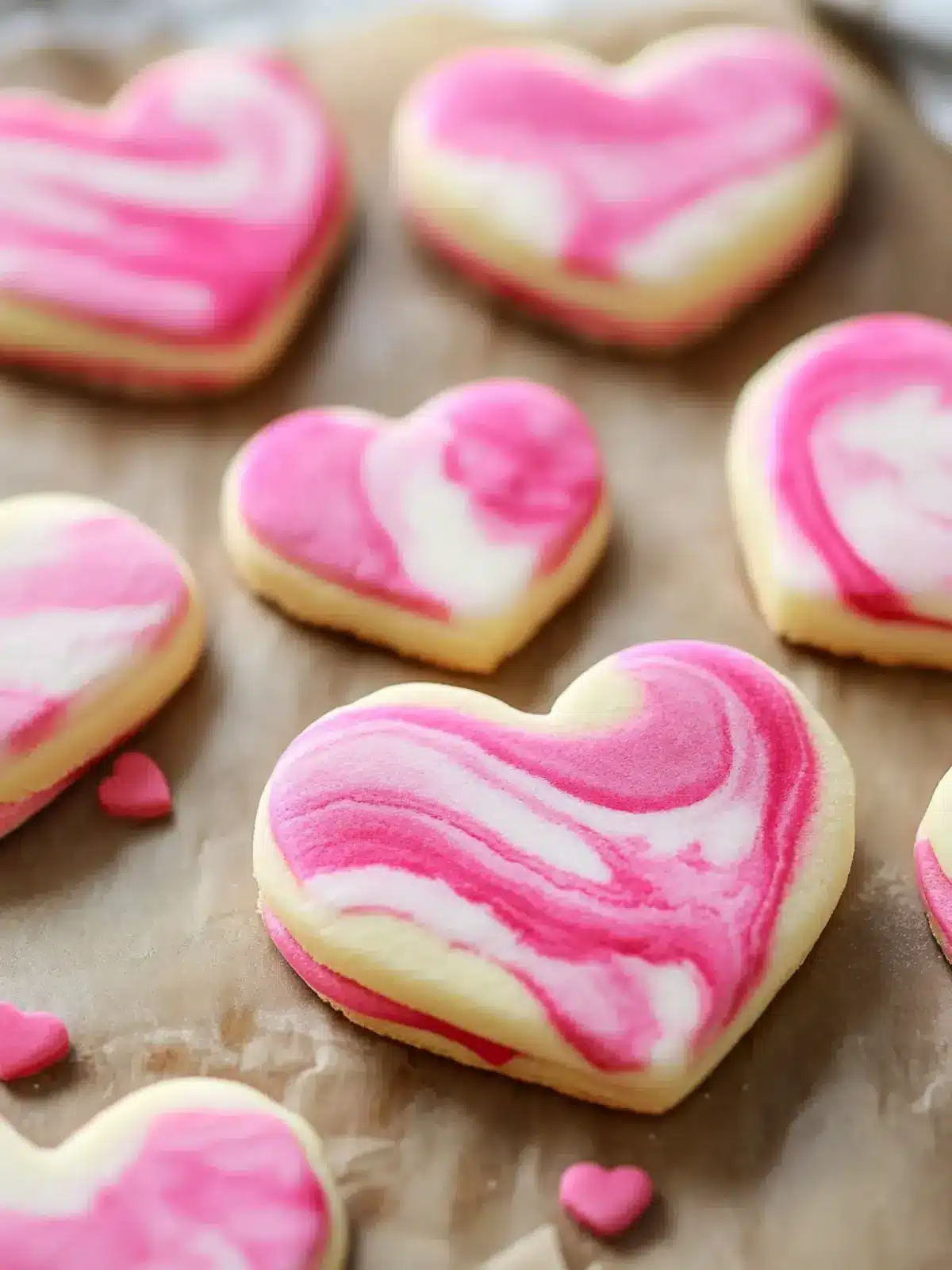 Marbled Pink Valentine’s Day Sugar Cookies That Wow Your Loved Ones 2 Marbled Pink Valentine's Day Sugar Cookies