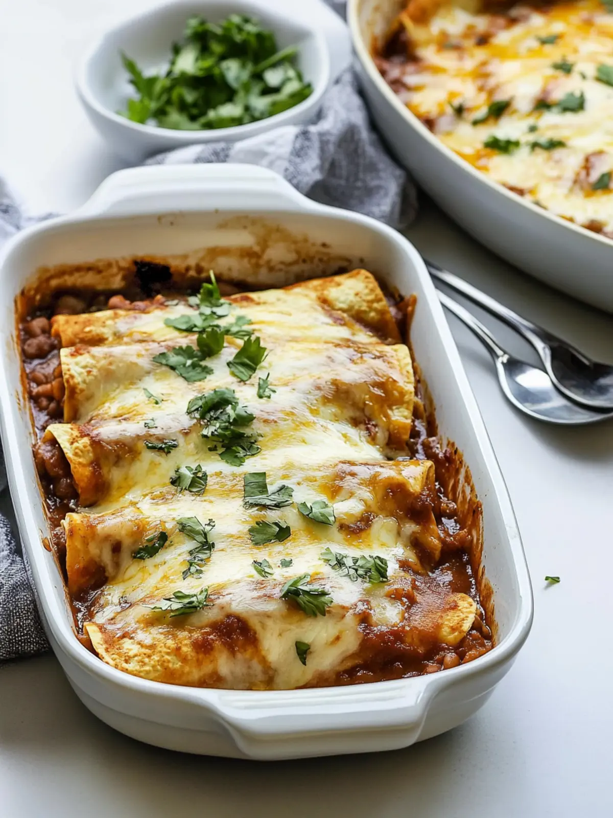 Melt-in-Your-Mouth Refried Bean and Cheese Enchiladas 3 Refried Bean and Cheese Enchiladas