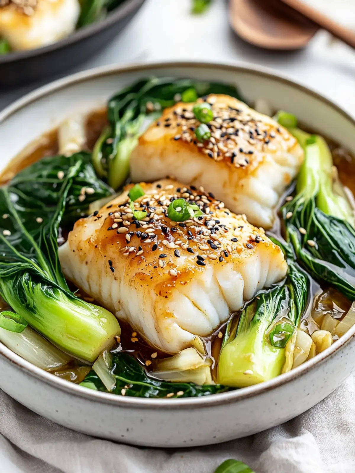 Savor Delight: Asian-Style Keto Braised Cod with Bok Choy 5 Asian-Style Keto Braised Cod with Bok Choy