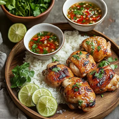 Zesty Lemongrass Garlic Grilled Chicken Thighs with Dipping Sauce 9 Lemongrass Garlic Grilled Chicken Thighs with Dipping Sauce