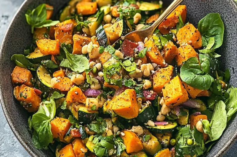 Roasted Zucchini and Sweet Potato Salad