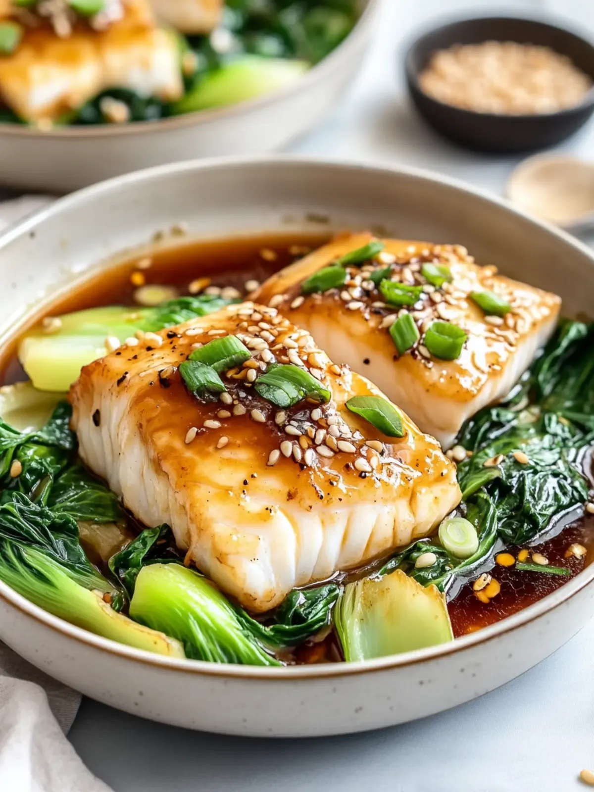 Savor Delight: Asian-Style Keto Braised Cod with Bok Choy 4 Asian-Style Keto Braised Cod with Bok Choy