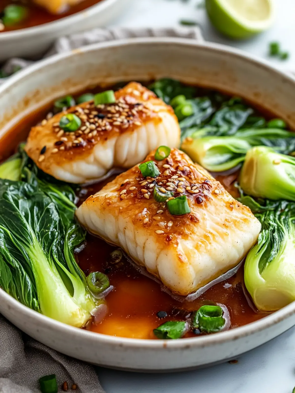 Savor Delight: Asian-Style Keto Braised Cod with Bok Choy 3 Asian-Style Keto Braised Cod with Bok Choy