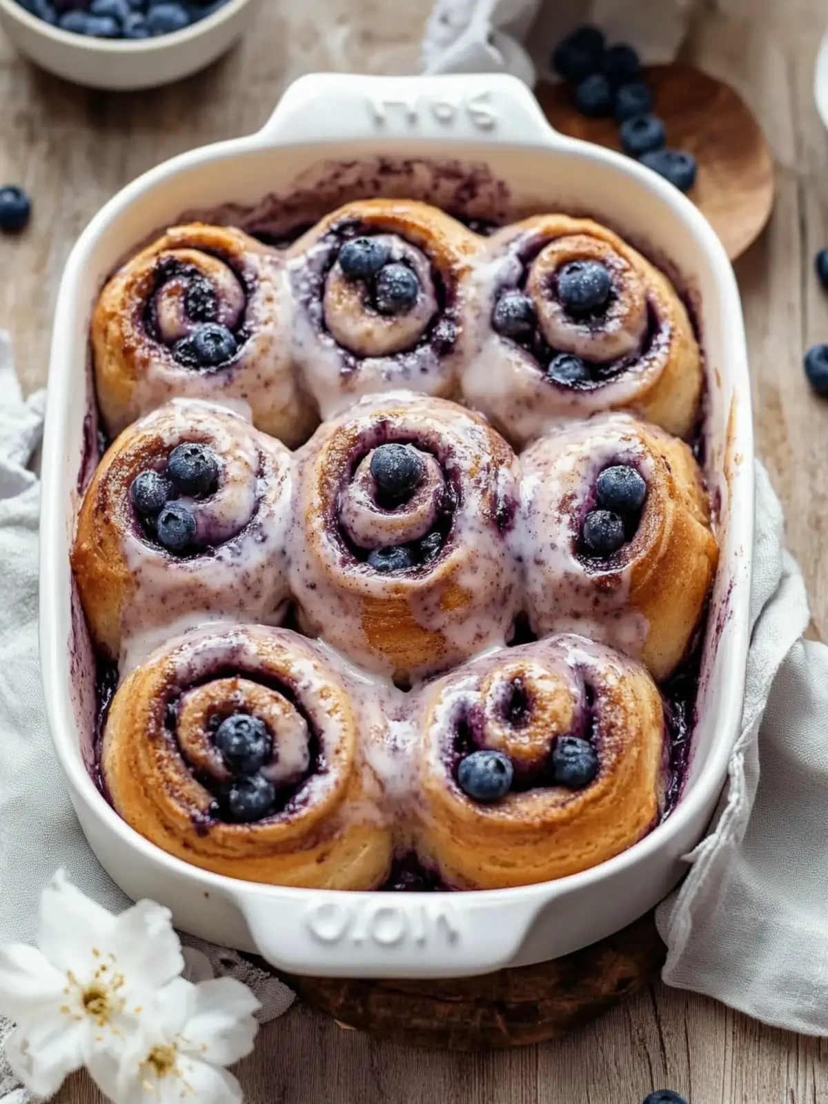 Fluffy Blueberry Cinnamon Rolls with Irresistible Icing 2 Blueberry Cinnamon Rolls
