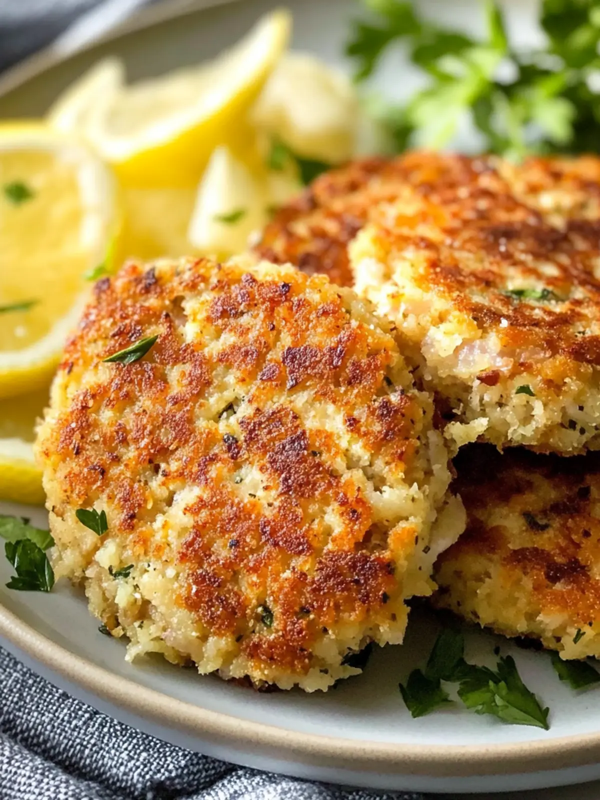 Crispy Lemon Parmesan Tuna Patties for a Flavor Bomb Meal 5 Crispy Lemon Parmesan, Garlic & Herb Tuna Patties