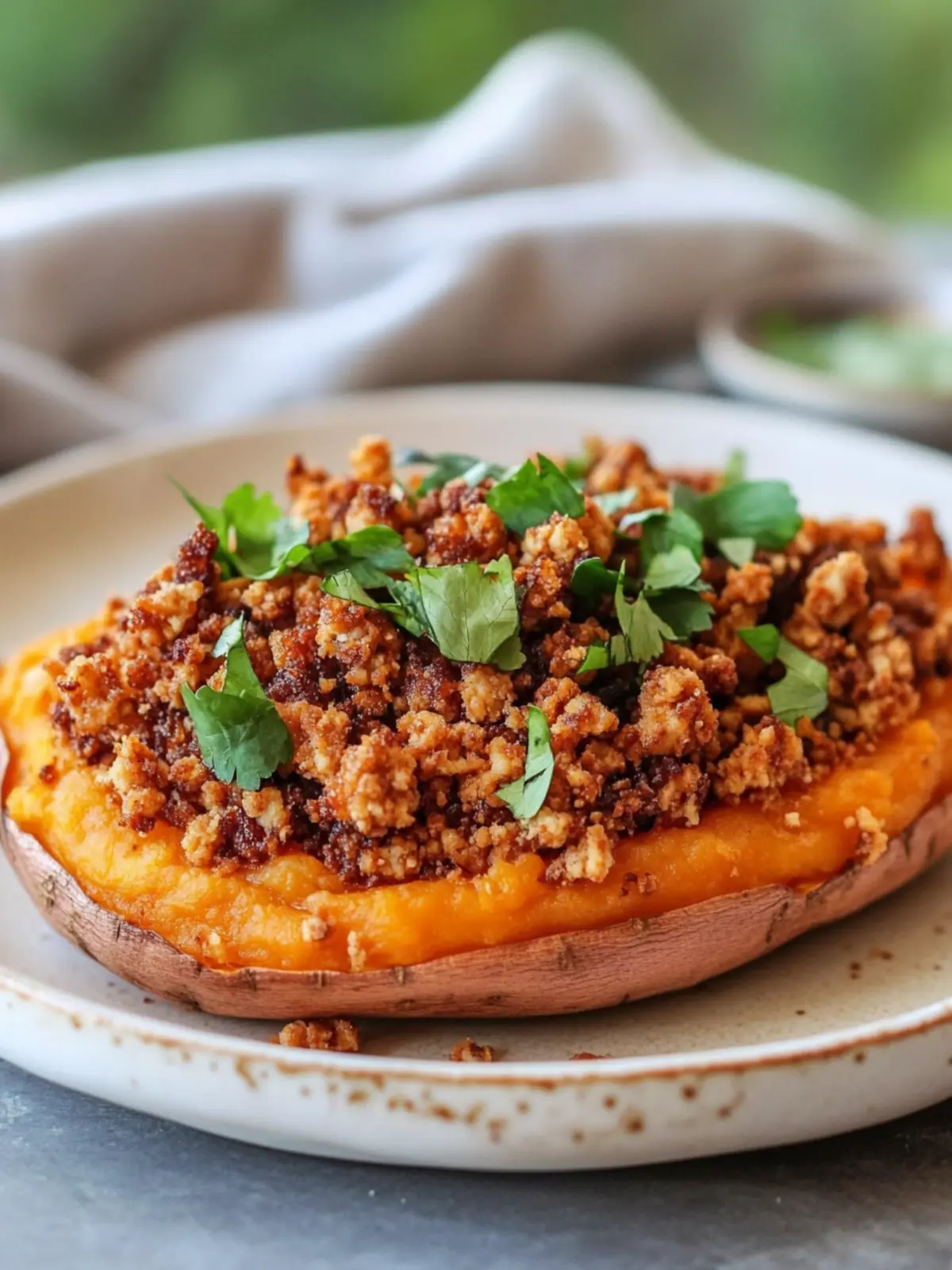 Whipped Caramelized Sweet Potato with Smoky Tofu Crumbles Delight 5 Whipped Caramelized Sweet Potato with Smoky Tofu Crumbles