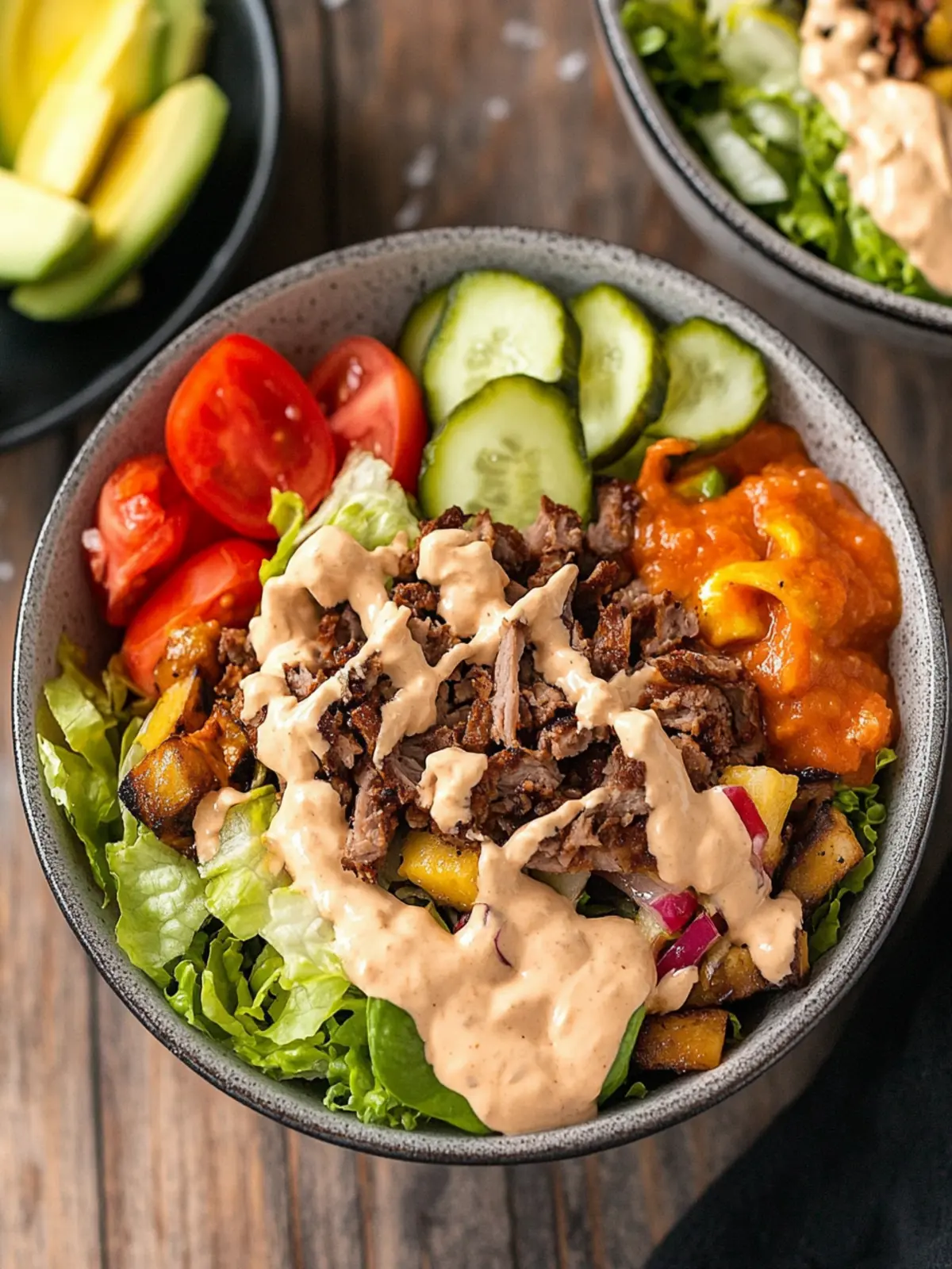 Fully Loaded Burger Bowl with Special Sauce for Ultimate Flavor 4 Fully Loaded Burger Bowl with “Special Sauce”