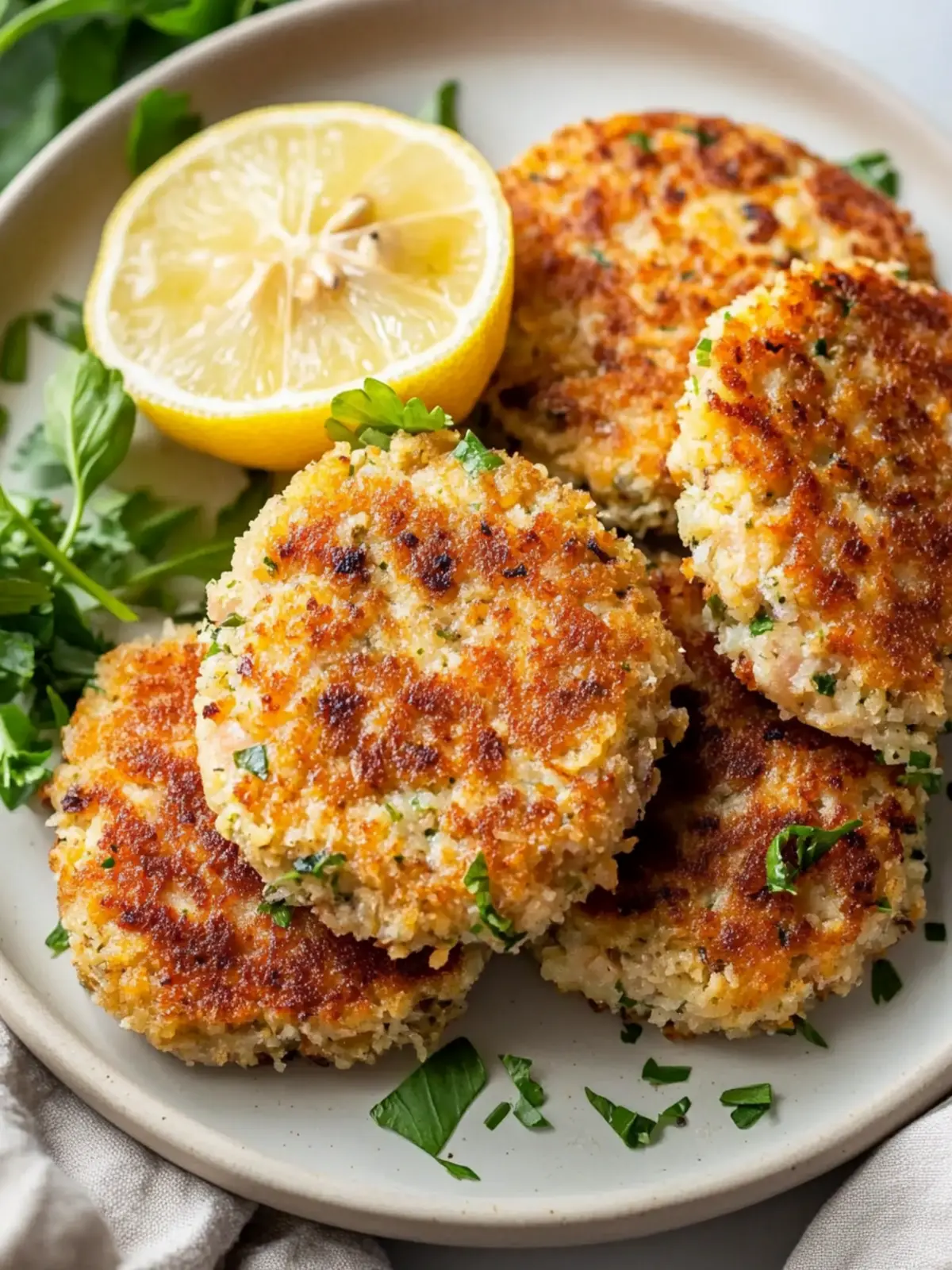 Crispy Lemon Parmesan Tuna Patties for a Flavor Bomb Meal 4 Crispy Lemon Parmesan, Garlic & Herb Tuna Patties