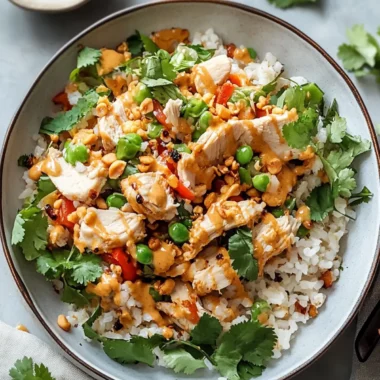 Chicken Crispy Rice Salad with Peanut Dressing Magic 9 Chicken Crispy Rice Salad with Peanut Dressing