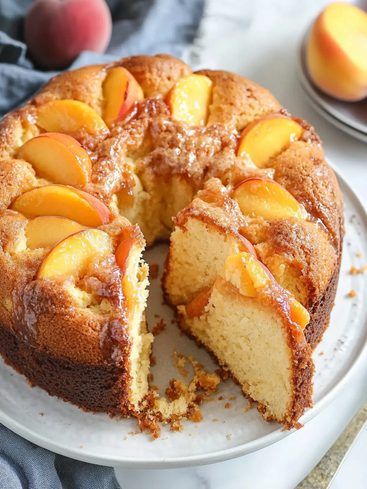 Cream Cheese Peach Cobbler Pound Cake for Sweet Summer Bliss 5 Cream Cheese Peach Cobbler Pound Cake