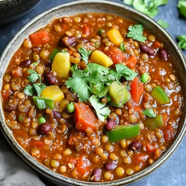 Easy Lentil Chili: A Cozy, Flavor-Packed Delight! 9 Easy Lentil Chili