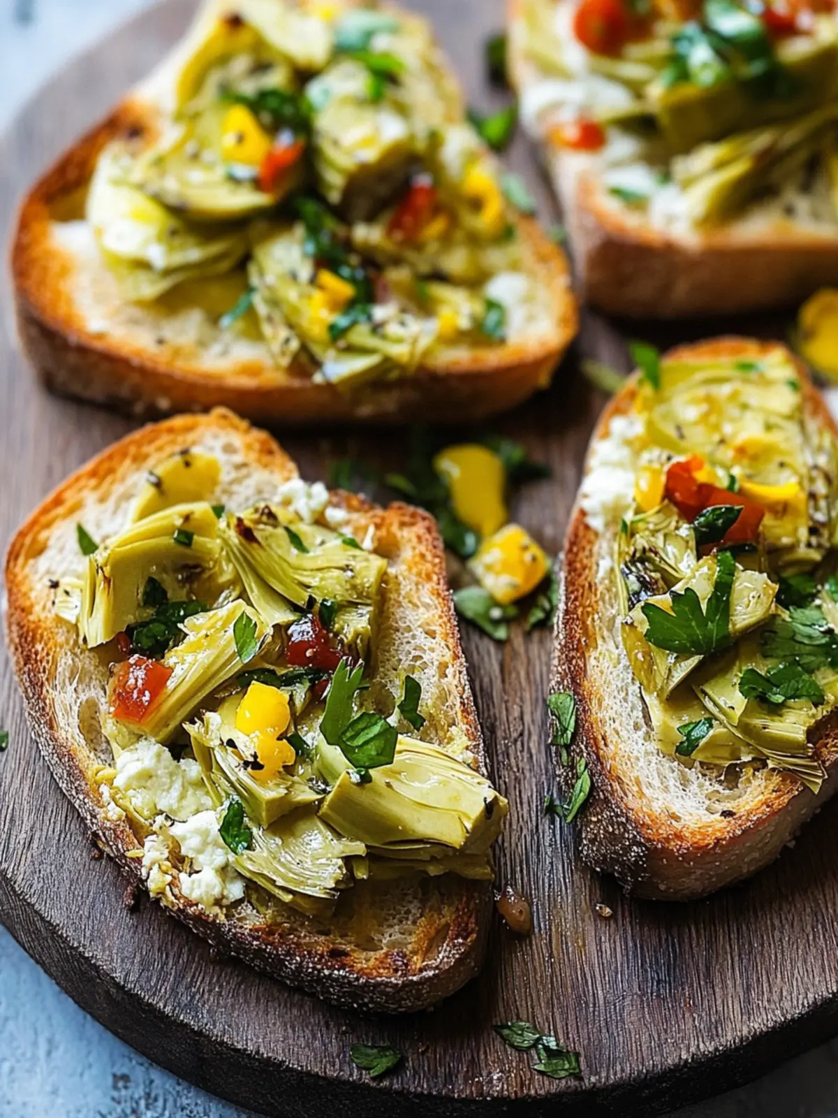 Warm Artichoke Bruschetta: A Creamy Springtime Treat 5 Warm Artichoke Bruschetta
