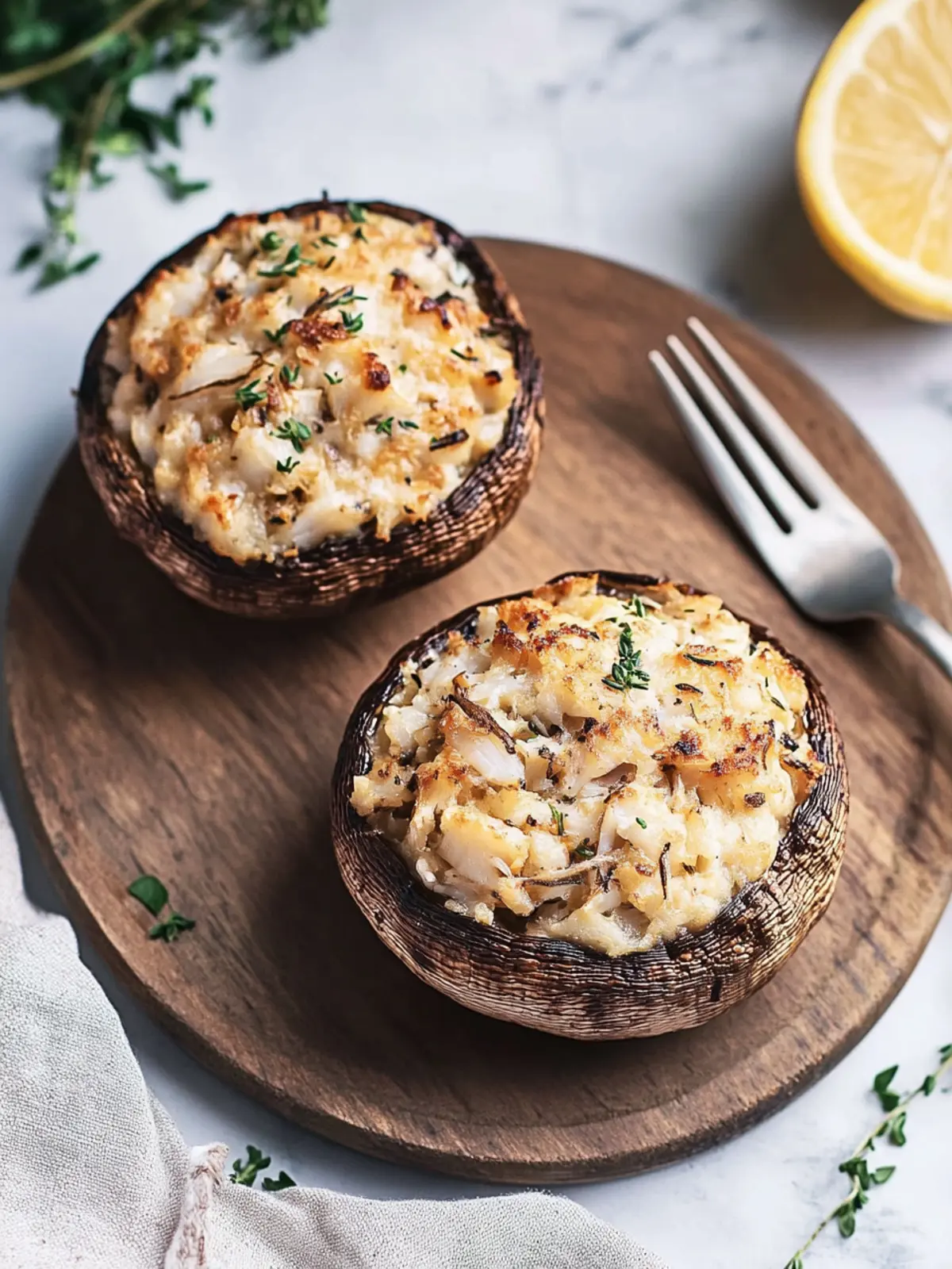Savory Crab-Stuffed Portobello Mushrooms for a Gourmet Feast 4 Crab-Stuffed Portobello Mushrooms