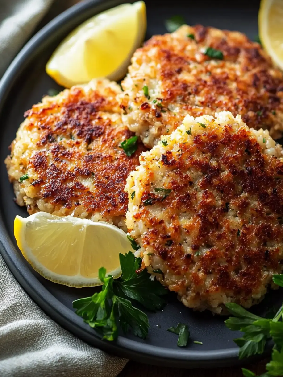 Crispy Lemon Parmesan Tuna Patties for a Flavor Bomb Meal 3 Crispy Lemon Parmesan, Garlic & Herb Tuna Patties