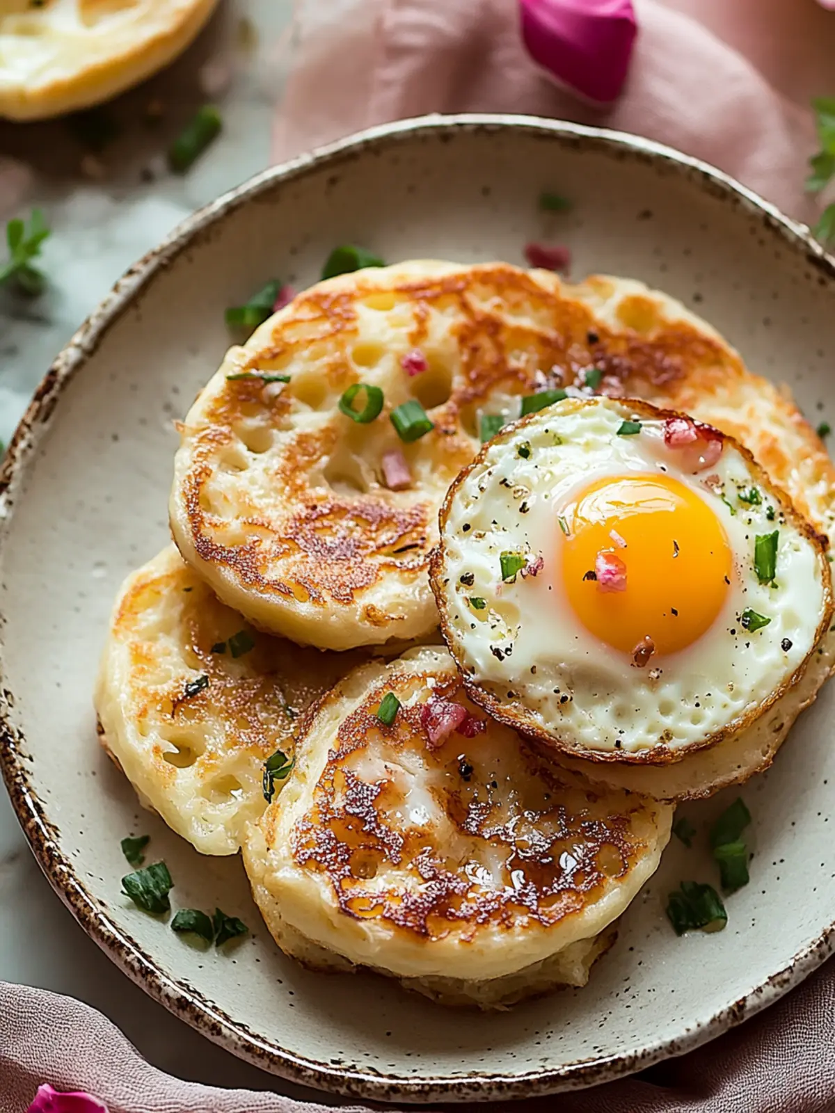 Savor Breakfast Eggy Crumpets with Spicy Bacon Bliss 3 Breakfast Eggy Crumpets