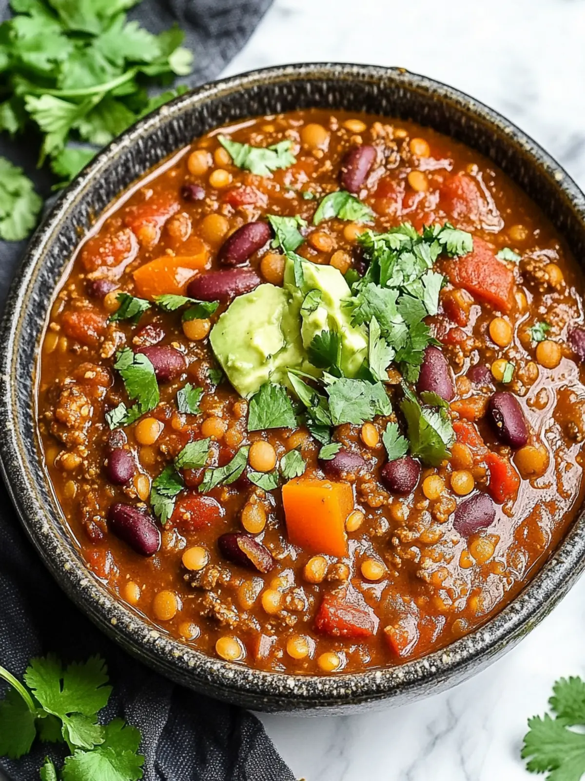 Easy Lentil Chili: A Cozy, Flavor-Packed Delight! 2 Easy Lentil Chili