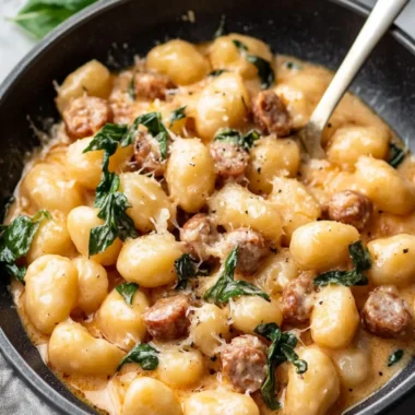 One Pan Creamy Gnocchi with Sausage in Just 30 Minutes 9 One Pan Creamy Gnocchi with Sausage