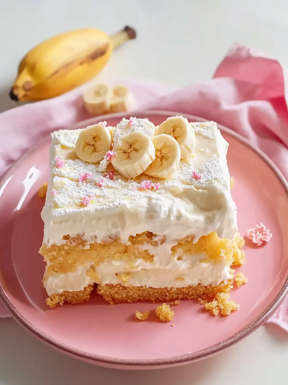 Sweet Banana Pudding Tres Leches Cake