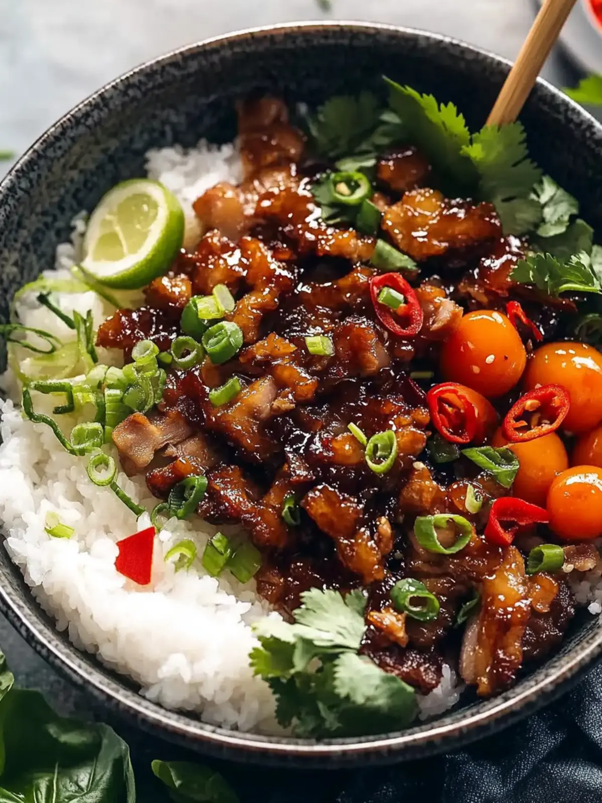Vietnamese Caramelised Pork Bowls