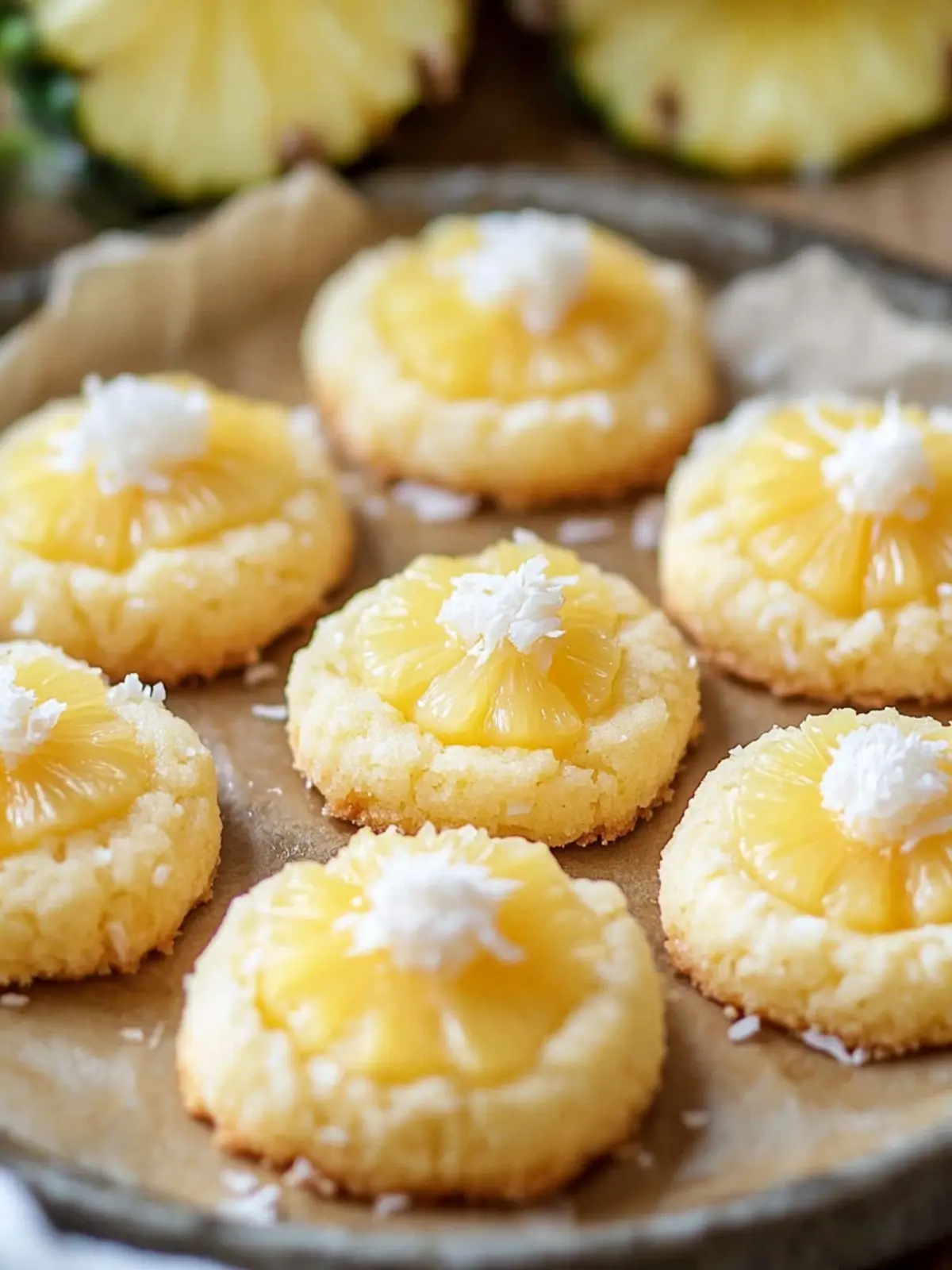 Easy Hawaiian Pineapple Coconut Thumbprint Cookies
