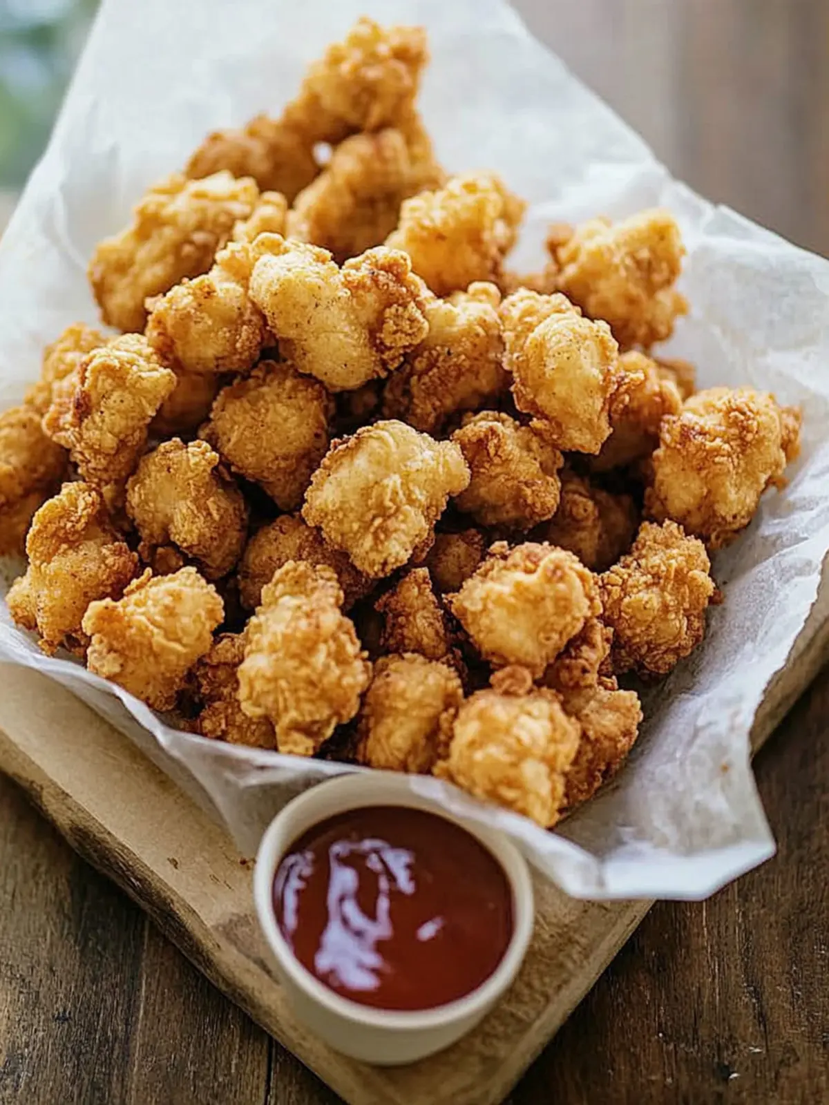 Baked Popcorn Chicken with Garlic Parmesan Twist 3 Popcorn Chicken