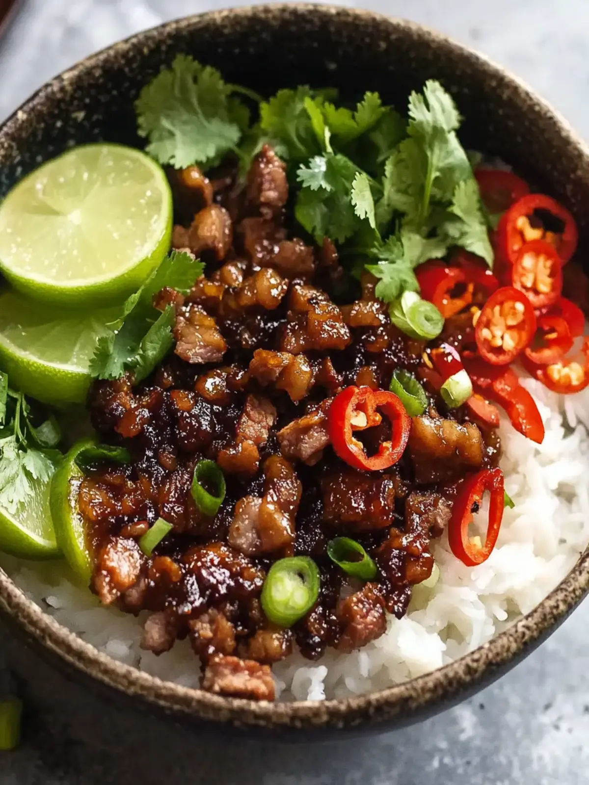 Vietnamese Caramelised Pork Bowls