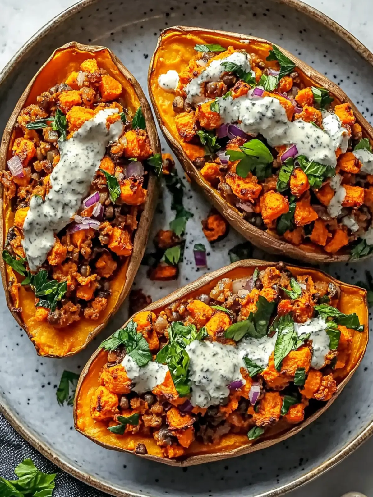 Vegan Stuffed Sweet Potatoes
