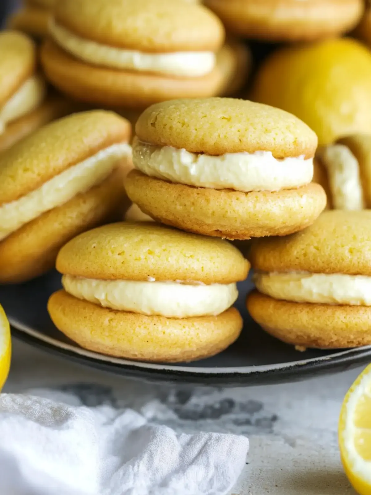 Miniature Whoopie Pies with Lemon Buttercream