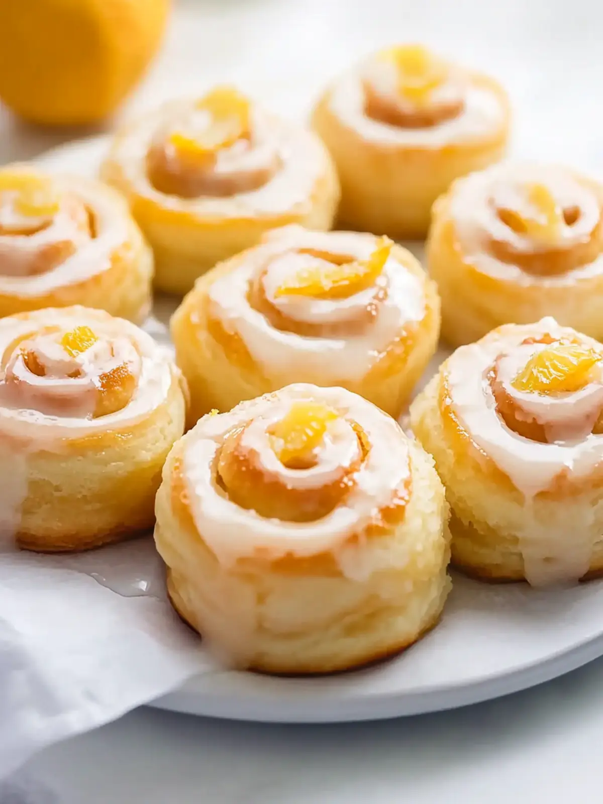 Sweet Orange Rolls With Citrus Glaze