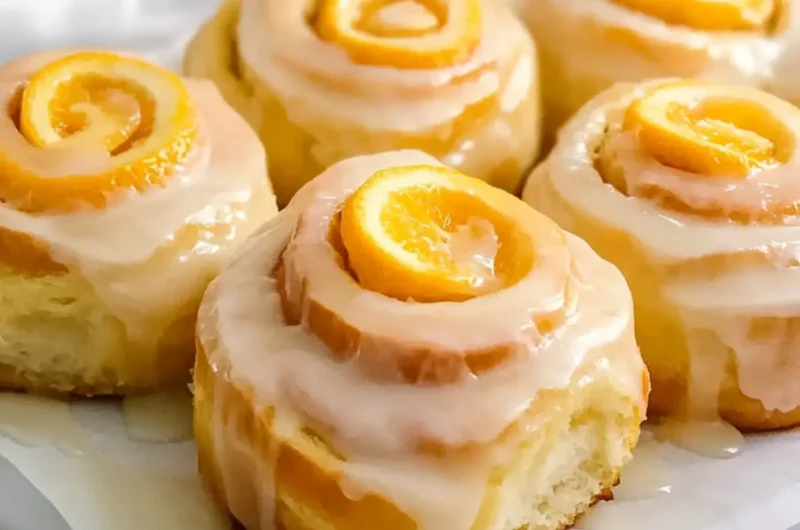 Sweet Orange Rolls With Citrus Glaze
