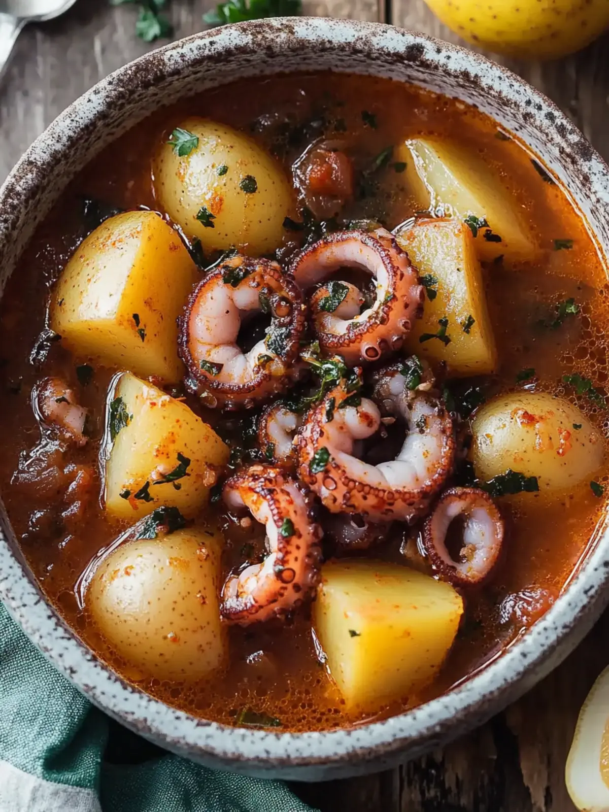 Authentic Greek Octopus Stew with Potatoes & Fresh Herbs Delight 3 Authentic Greek Octopus Stew with Potatoes & Herbs
