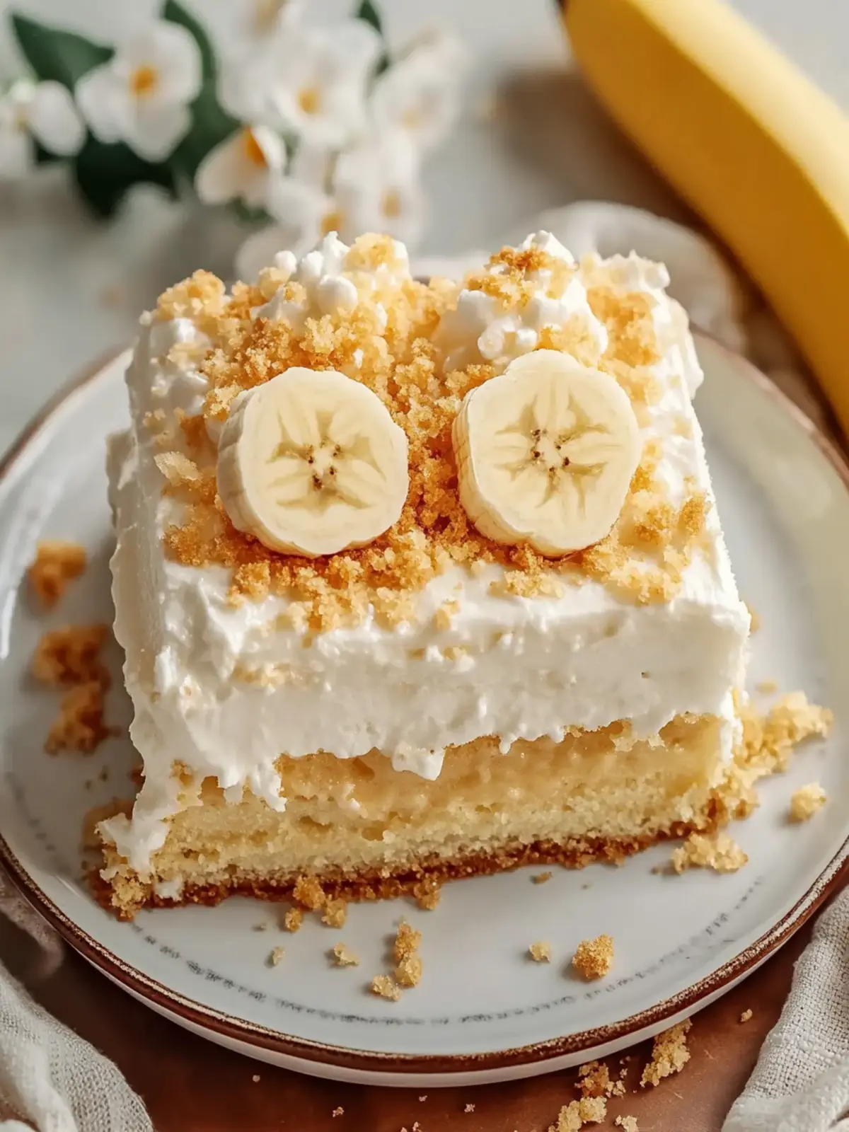 Sweet Banana Pudding Tres Leches Cake