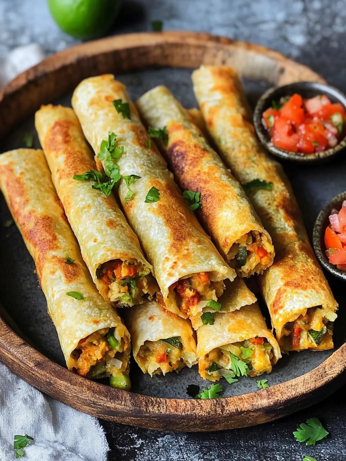 Crispy Easy Vegan Taquitos (Baked Veggie Flautas) Recipe 4 Easy Vegan Taquitos (Baked Veggie Flautas)