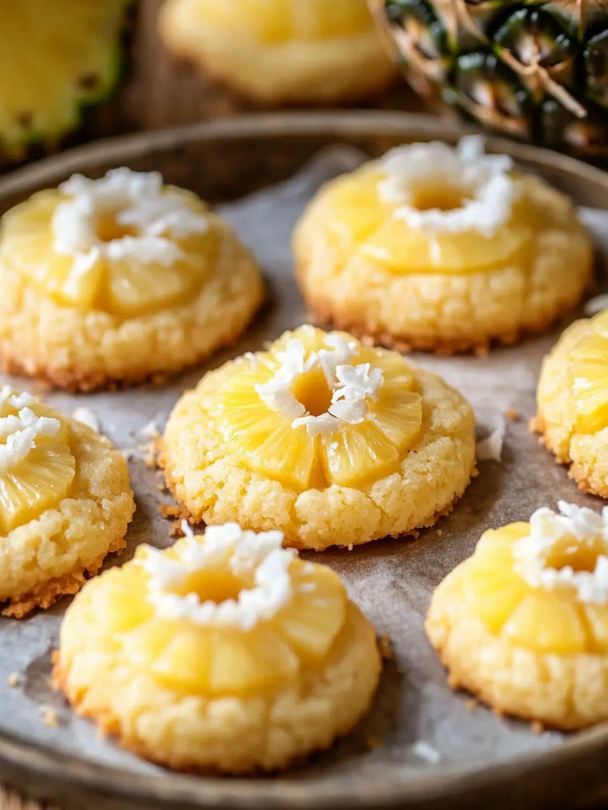 Easy Hawaiian Pineapple Coconut Thumbprint Cookies