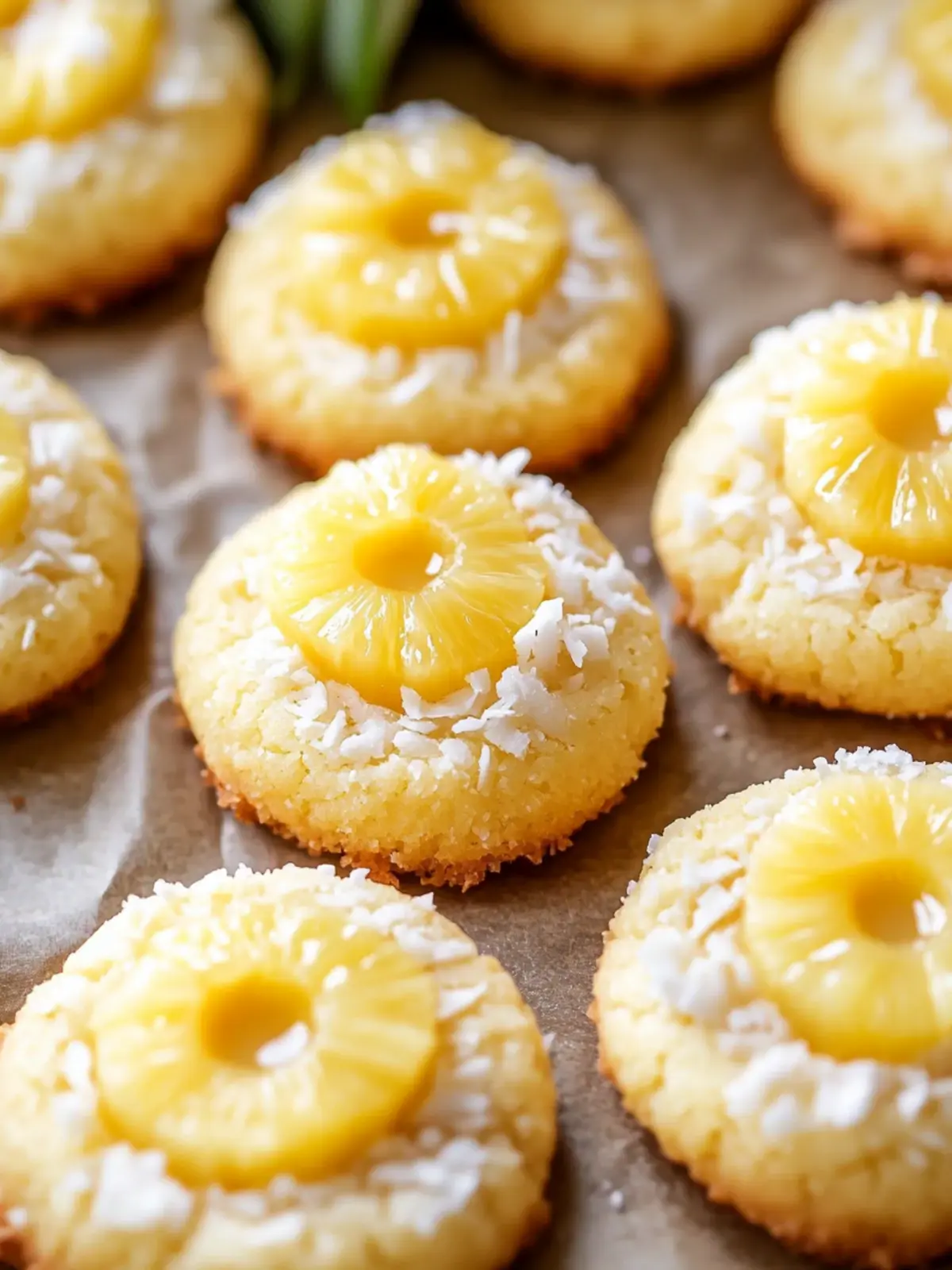 Easy Hawaiian Pineapple Coconut Thumbprint Cookies