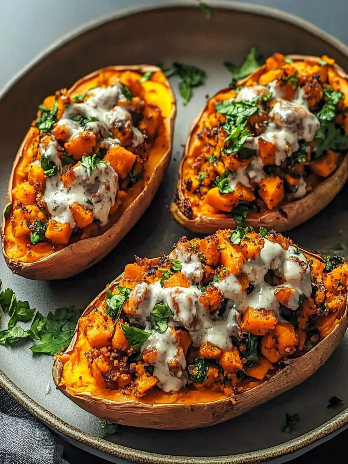 Vegan Stuffed Sweet Potatoes