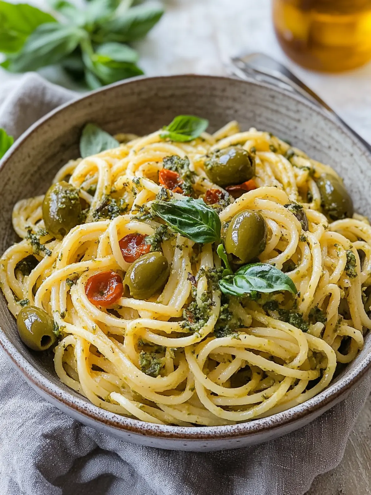 Green Olive Pasta recipe