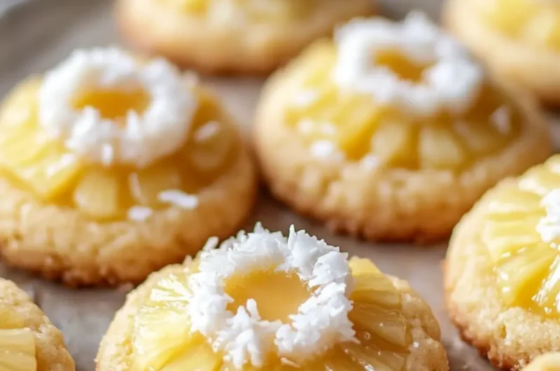 Easy Hawaiian Pineapple Coconut Thumbprint Cookies