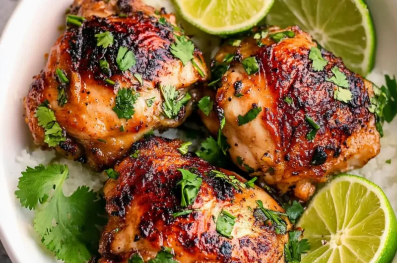 Crispy Cilantro Lime Chicken Thighs
