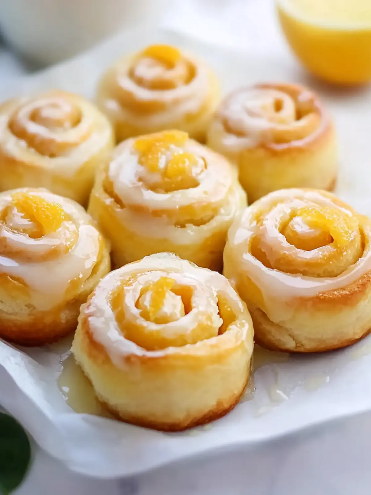 Sweet Orange Rolls With Citrus Glaze