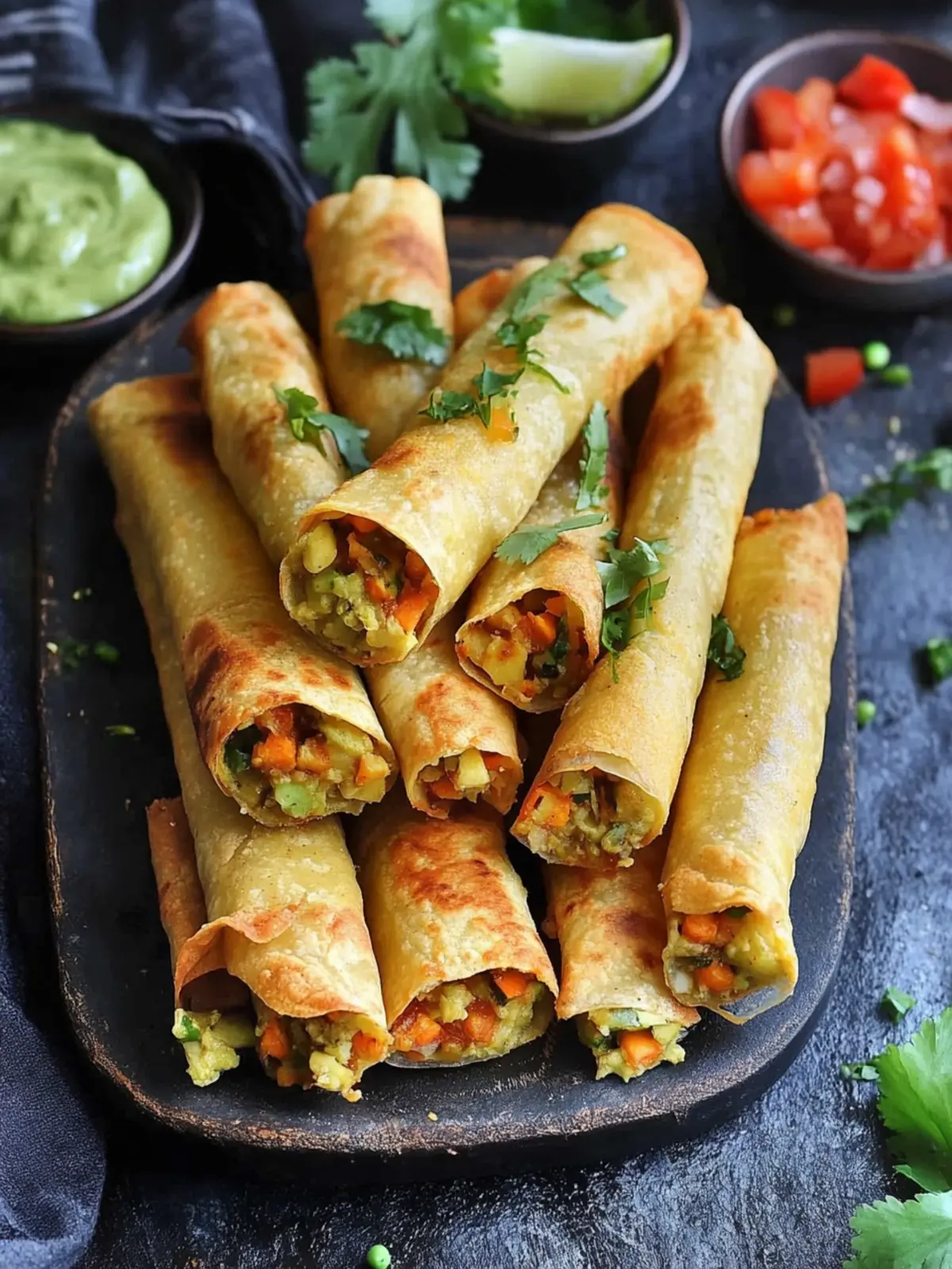 Crispy Easy Vegan Taquitos (Baked Veggie Flautas) Recipe 2 Easy Vegan Taquitos (Baked Veggie Flautas)
