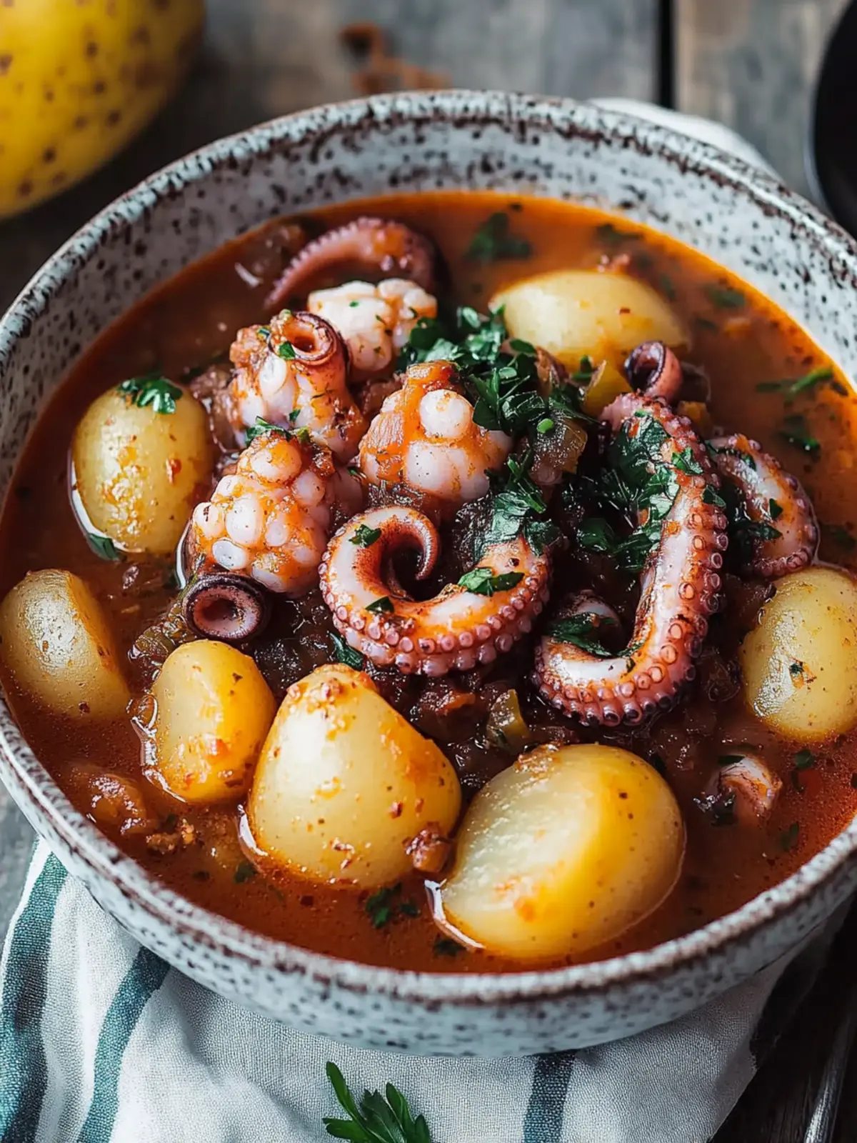 Authentic Greek Octopus Stew with Potatoes & Fresh Herbs Delight 5 Authentic Greek Octopus Stew with Potatoes & Herbs