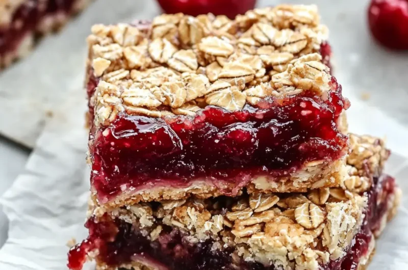 Soft & Chewy Jam-Filled Oatmeal Bars
