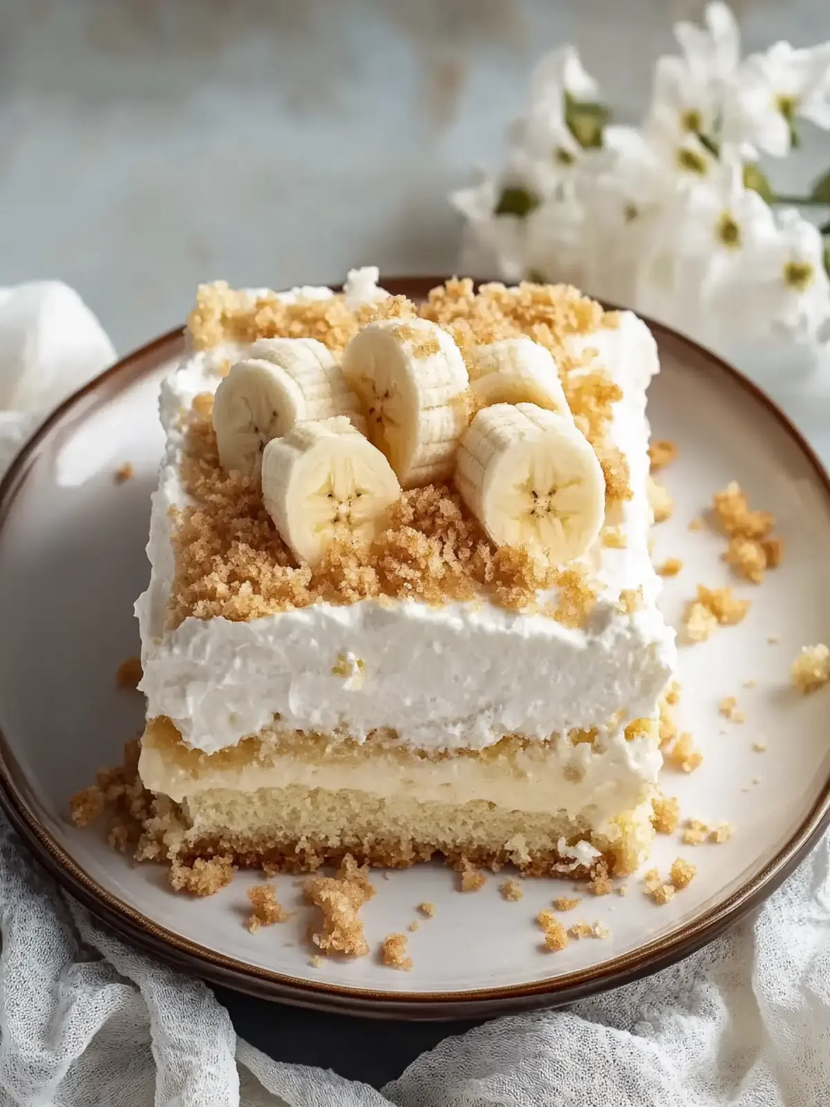 Sweet Banana Pudding Tres Leches Cake