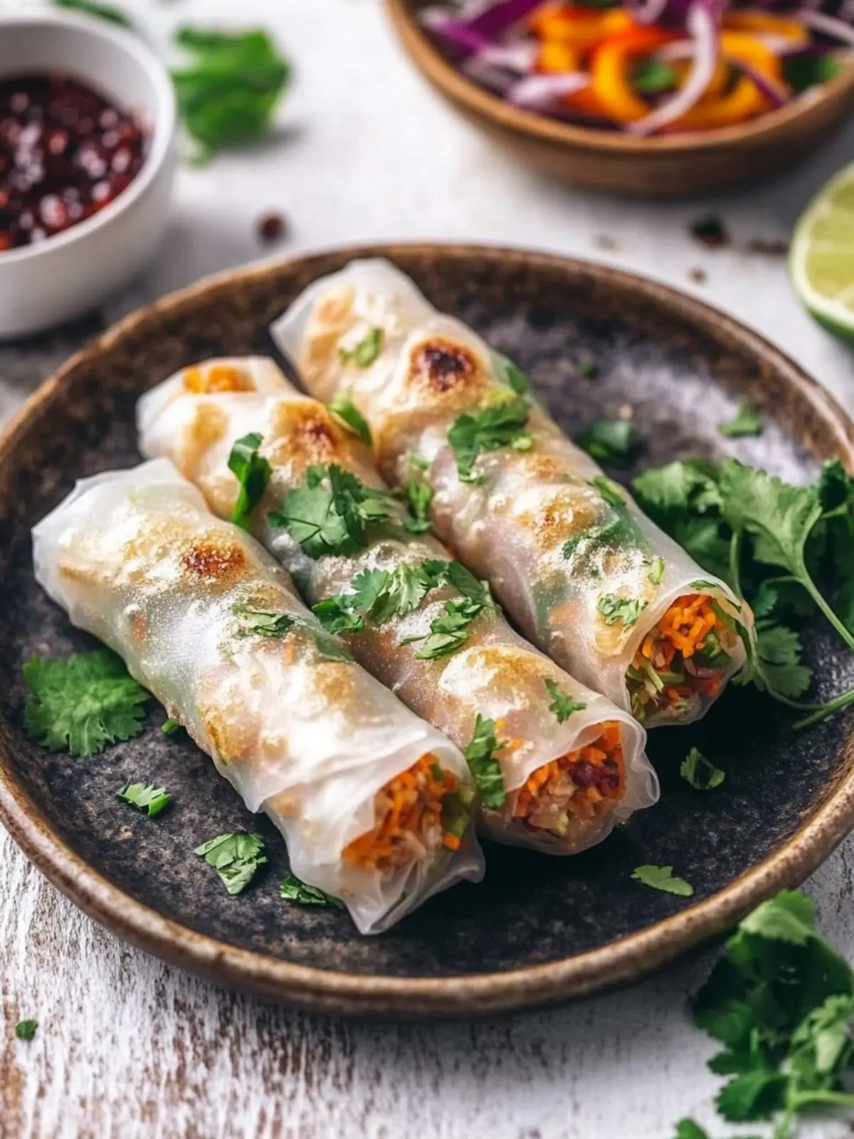 Oven-Fresh Crispy Rice Paper Spring Rolls for Guilt-Free Snacking 4 Oven-Fresh Crispy Rice Paper Spring Rolls (Baked, Not Fried!)